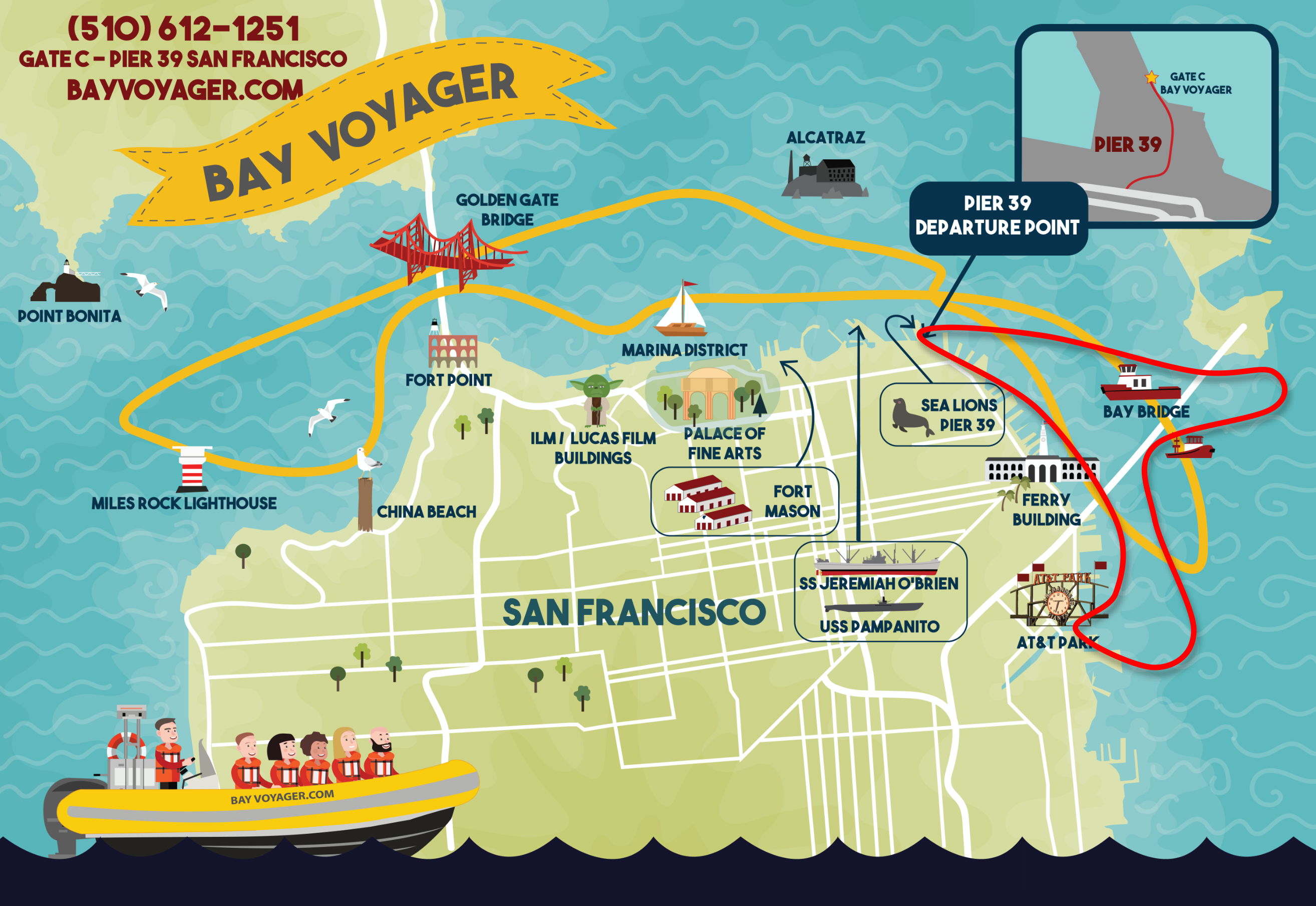 Boat Rides In San Francisco Map